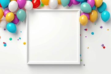 empty frame with copy space for birthday card illustration