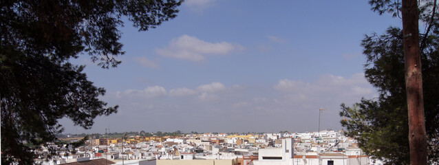 Urban core with space for text, view of the city of the city