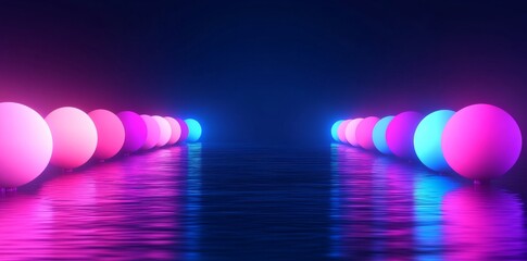 Poster - This abstract game background has a blue-pink light which is ideal for e-sports and gaming competitions.