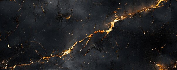 Poster - Seamless marble texture in dark grey with subtle gold veins, [Abstract Background Marble], [Bold and elegant]