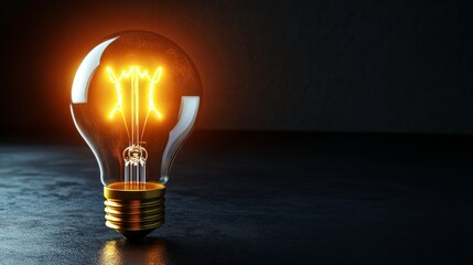 Poster - Inventors' Empowerment logo design mockup provided in lamp shape for a business.