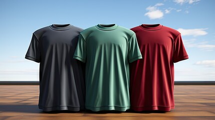 Four colorful t shirts photo