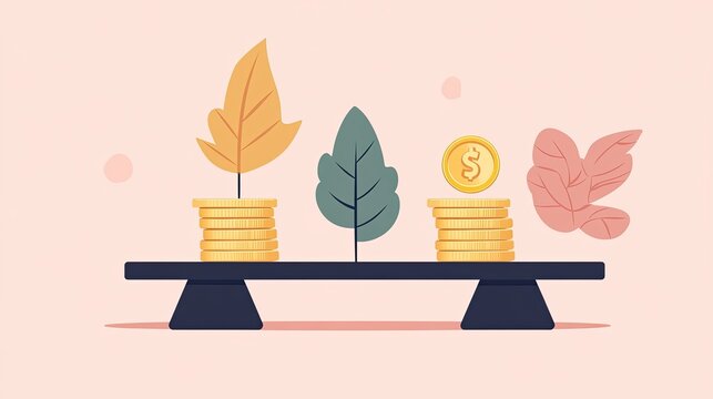 A graphic showing a balance between wealth preservation and passive income growth, highlighting the importance of both in achieving financial freedom.