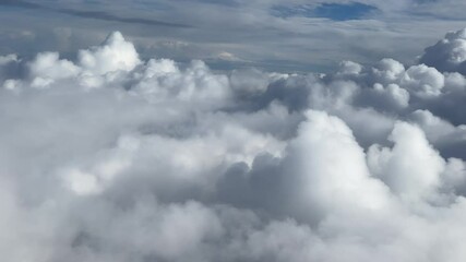 Wall Mural - Aerial view of dramatic sky with storm clouds