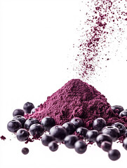 Wall Mural - Acai Powder with Berries