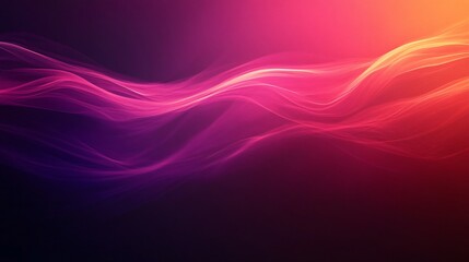 Wall Mural - Vibrant abstract waves in pink and purple hues create a dreamy digital background.