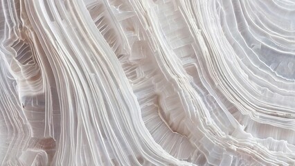 Abstract white and cream textured background of folded paper or fabric.