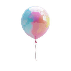 Canvas Print - Colorful Balloon Isolated On Black Background