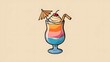 © Kartik - This cartoon clipart shows an Orange Juice Cocktail illustration.
