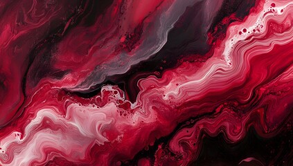 Poster - Colorful abstract background with red and pink swirls.