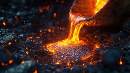 Wall Mural - Molten Metal Pouring