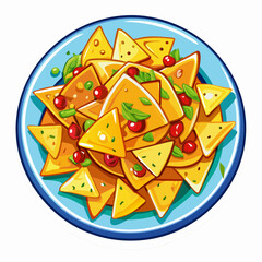 Nachos Illustration Vector - Ideal for Culinary and Recipe Projects