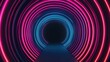 © walaiporn - A vibrant neon tunnel design featuring dynamic pink and blue lights, creating a futuristic ambiance. Ideal for creativity and technology themes.