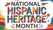 © Sahnaj - National hispanic heritage month typography banner design, September, poster, banner background
