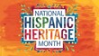 © Sahnaj - National hispanic heritage month typography banner design, September, poster, banner background