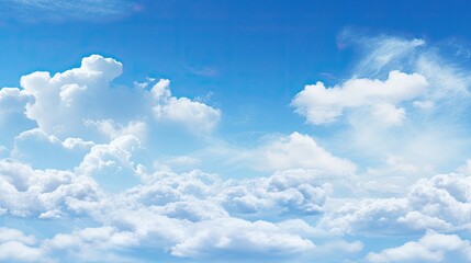 Naklejka na meble Blue sky with white clouds in sunny day background