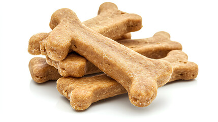 2 dog bone shaped dog treats stack cross 