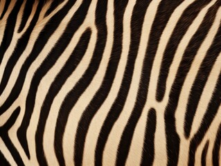 Wall Mural - Zebra skin close-up texture flat lay background