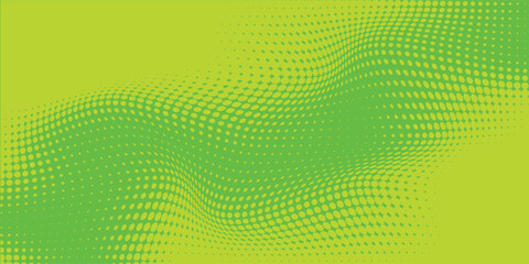 Wall Mural - dots halftone green color pattern gradient texture with technology digital background. dots pop art 