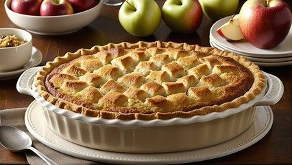 Homemade Apple Pie with Lattice Crust