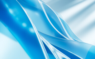 Abstract glass curve background, 3d rendering.