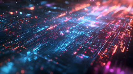 Poster - high-tech background with dynamic masterpiece of geospatial data