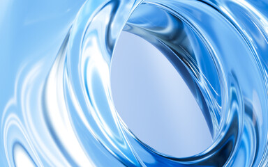 Poster - Blue abstract glass texture background, 3d rendering.