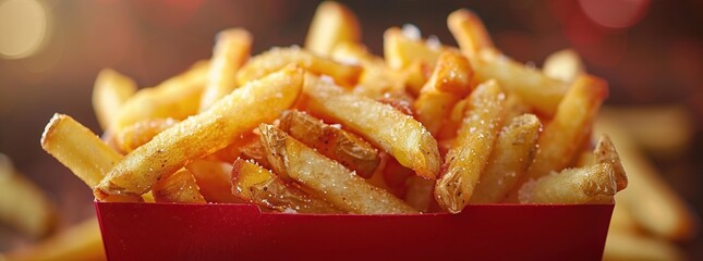 Poster - Crispy French Fries in a Red Box