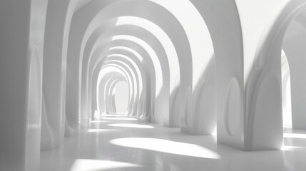 Poster - White Archway.