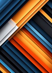 Poster - Modern abstract geometric background with diagonal stripes in contrasting colors, creating a dynamic and bold visual with a sense of motion