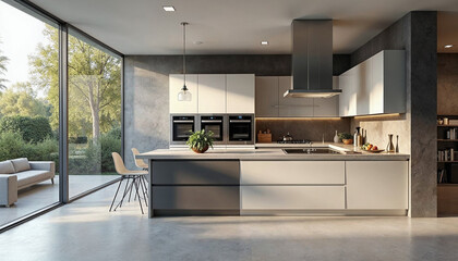 modern kitchen interior