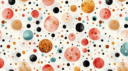 Aufkleber - Abstract Watercolor Dots.