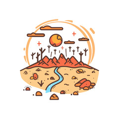 Wall Mural - Drought icon in vector