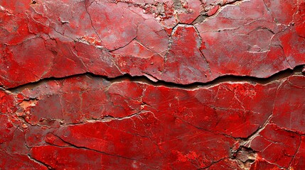 Aufkleber - Red Cracked Stone Texture.