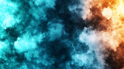 Poster - Blue & Orange Smoke.