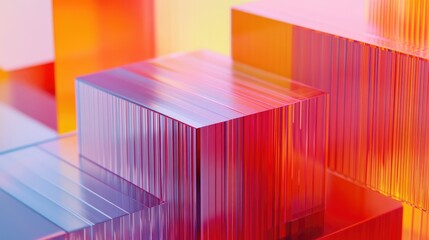Poster - A close-up of a 3D stacked column graph with multiple layers and segments, illustrating a breakdown of data into sub-categories with clear visual differentiation.