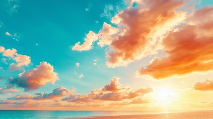 Aufkleber - Sunset Beach Sky.
