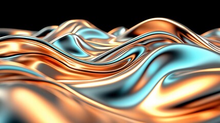 Aufkleber - Abstract Metal Waves.