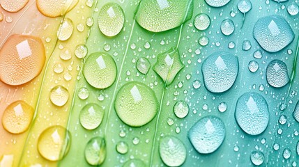 Poster - Dew Drops on Leaf.