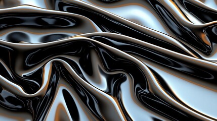 Fototapete - Silver Fabric Waves.