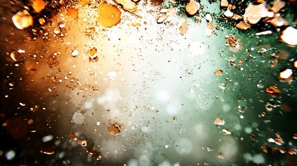 Aufkleber - Golden Water Drops.