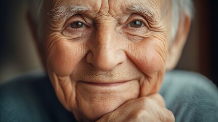 Wall Mural - 28. An elderly person conveying pride with a dignified smile and slightly raised chin