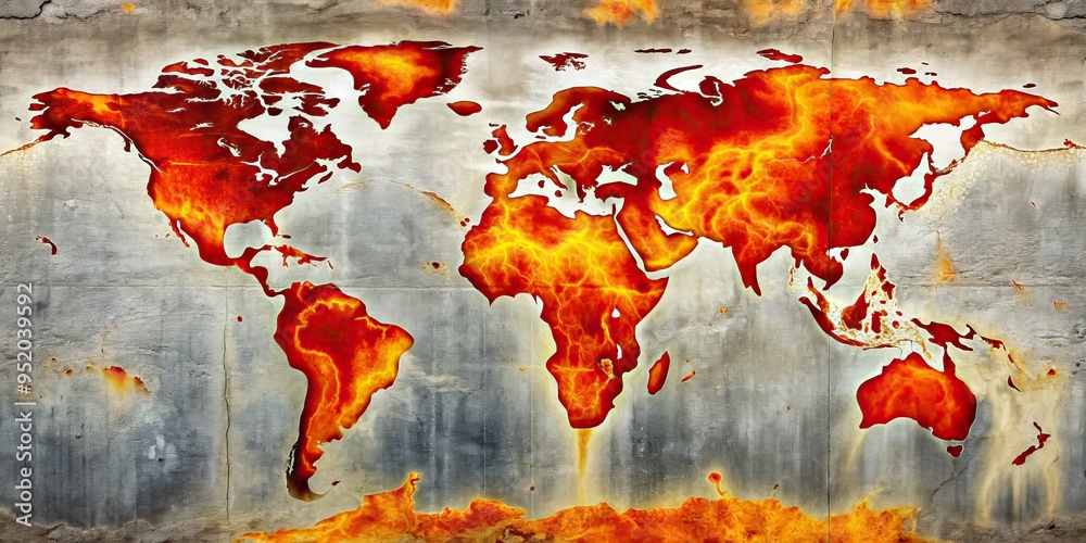 Vibrant warm-toned heat map visualization with swirling patterns and ...