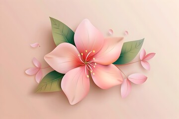 Wall Mural - Elegant Nature Inspired Floral Logo for Branding and Graphic Design