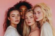 © Sameer - Beauty and unity, this diverse group of beautiful women of all skin tones and races together posing in the skin care ad campaign. A multiracial diverse group of women, inclusivity body, Generative AI