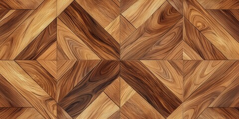 Wall Mural - Geometric Wooden Flooring Pattern