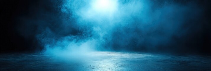 Sticker - Abstract Blue Smoke and Light Background