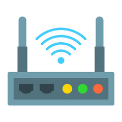 Canvas Print - Router device Icon