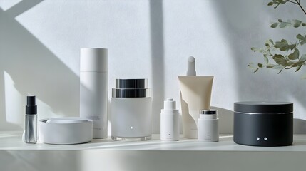 Poster - innovative high tech skincare routine showcasing a collection of smart devices designed to provide p