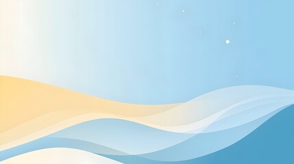 Poster - Smooth and clean minimalistic slide background featuring a gradient blend of sky blue white and a hint of yellow  Ideal for presentations website designs digital marketing materials